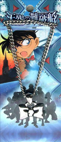 A bow tie necklace card installed Conan