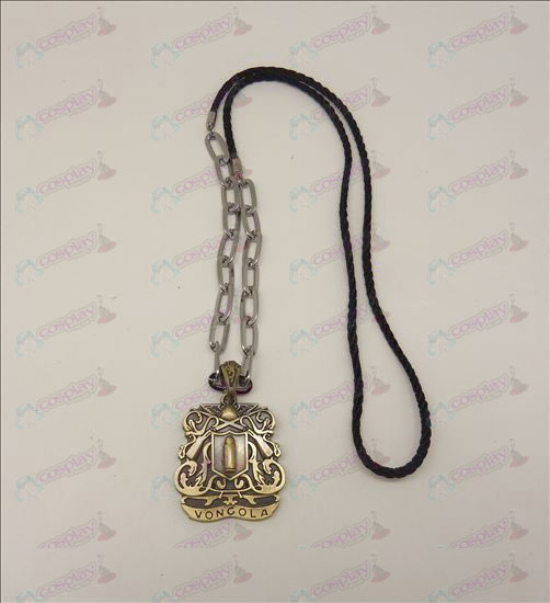 DReborn! Accessories logo punk long necklace (bronze)