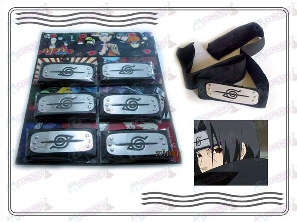 Xiao Organization 6 installed Naruto headband (rebel forbearance) Black