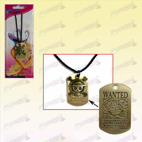 One Piece Accessories Luffy square cards + Kito necklace