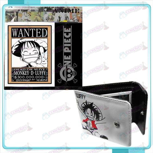 One Piece Accessories Luffy wanted snap wallet