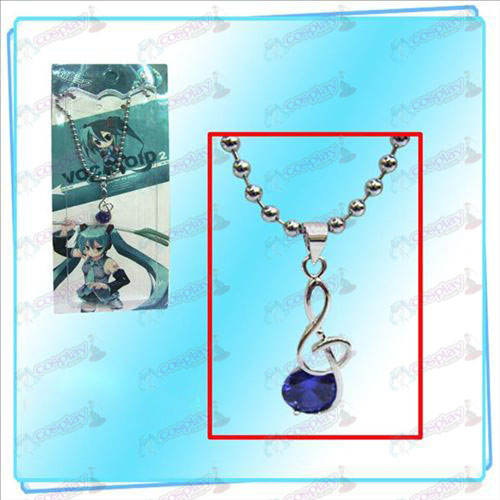 Hatsune notes with purple diamond necklace