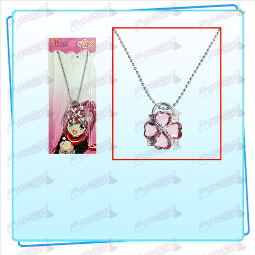 Shugo Chara! Accessories lock necklace (silver lock Pink Diamond)
