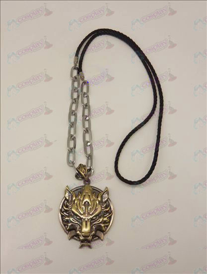 DFinal Fantasy Accessories Langtou flag punk long necklace (bronze)