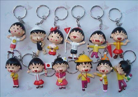 12 Chibi Maruko Chan Accessories Doll Keychain