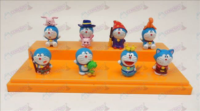 Eight Doraemon doll ornaments