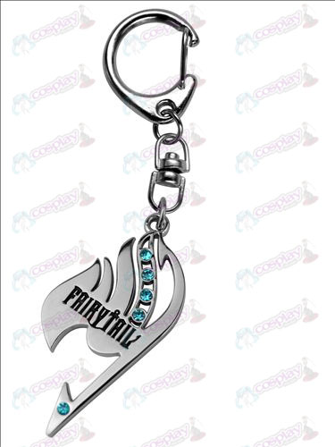 Fairy Tail Keychain with Diamond (Blue Diamond)