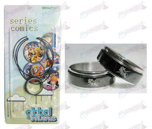 Gin Tama Accessories Black Steel Ring Necklace transporter - Rope