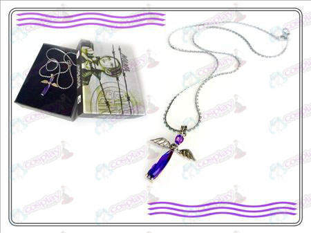 NANA Accessories New Angel Pendant Necklace (Purple)