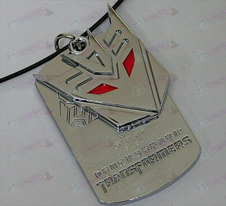Transformers Accessories Decepticons double tag necklace - marked - White