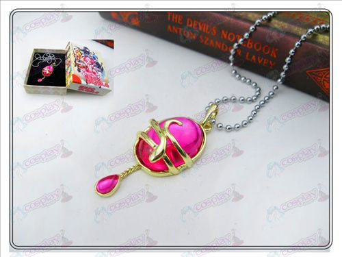 Magical Girl Accessories drop necklace rose red boxed section AA