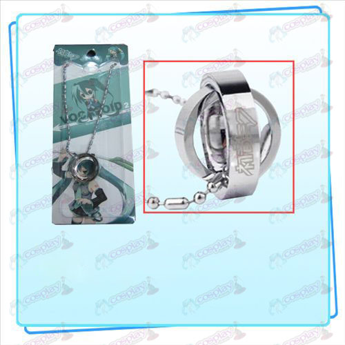 Hatsune double ring necklace (card)