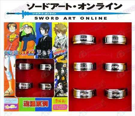 Sword Art Online Accessories black steel rotating ring (6 / set)