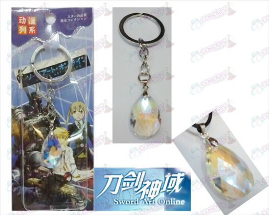 Sword Art Online Accessories Yui White Crystal Heart Keychain