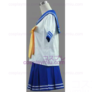 Lucky Star Sakura School Girl Summer School Uniform Cosplay Costume