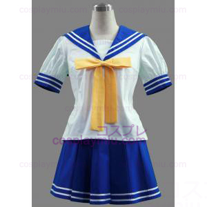 Lucky Star Sakura School Girl Summer School Uniform Cosplay Costume