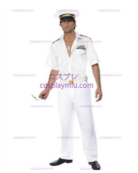 Mens Top Gun Captain Airforce Fancy Dress Costume