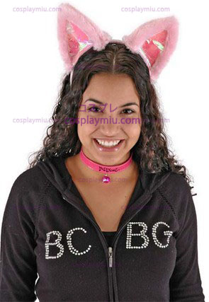 Cat Ears& Collar Set Pink