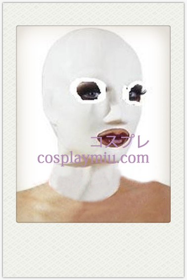 Pure White Female Latex Mask with Open Eyes and Mouth