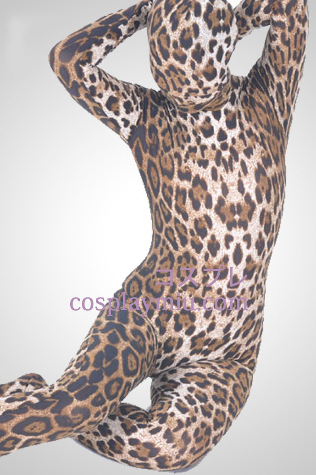 Leopard Pattern Unisex Lycra Spandex Zentai Suit