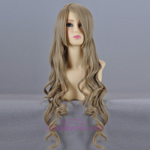 Touhou Project Hijiri Byakuren Linen Long Curly Cosplay Wig