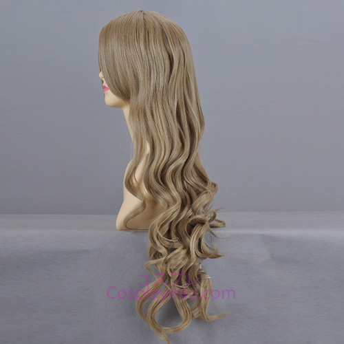 Touhou Project Hijiri Byakuren Linen Long Curly Cosplay Wig