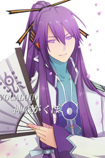 Vocaloid Long Purple Gakupo Cosplay Wig