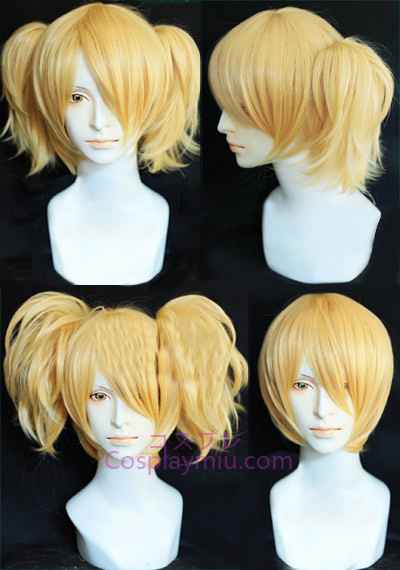 Vocaloid HardRKmix Rin Short Cosplay Wig With Two Pony Tails