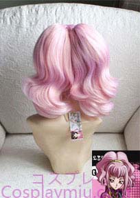 Code Geass Anya Alstreim Pink Curly Cosplay Wig